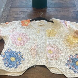 Tricia Fix Floral Quilted Jacket - Cream, Pink, Blue, Yellow